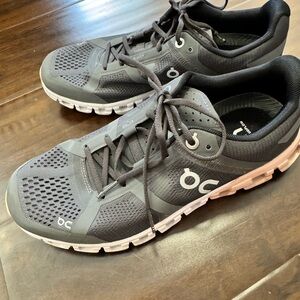 On Sneakers Cloudflow Gray Grey Pink Rose Rock Shoes Trainers Running